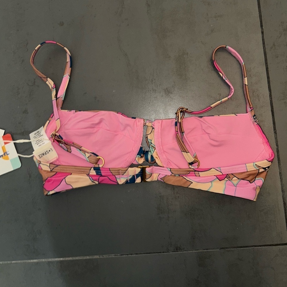 L*Space Womens Rose Triangle Bikini Top Size XS - Picture 5 of 7